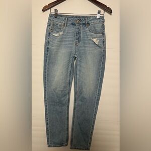 American Eagle Outfitters Light Blue Tom Girl Button Fly Jeans Size 00 Short